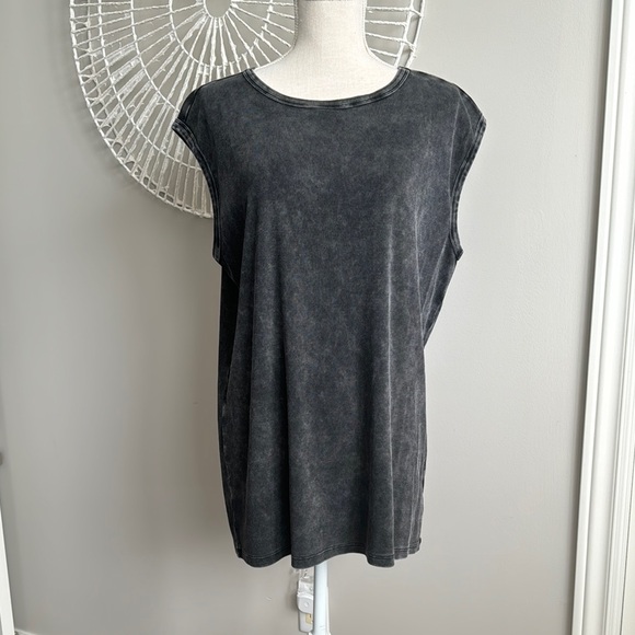 Torrid Black Cotton Modal Rib High Neck Muscle Tank Top - Picture 1 of 12